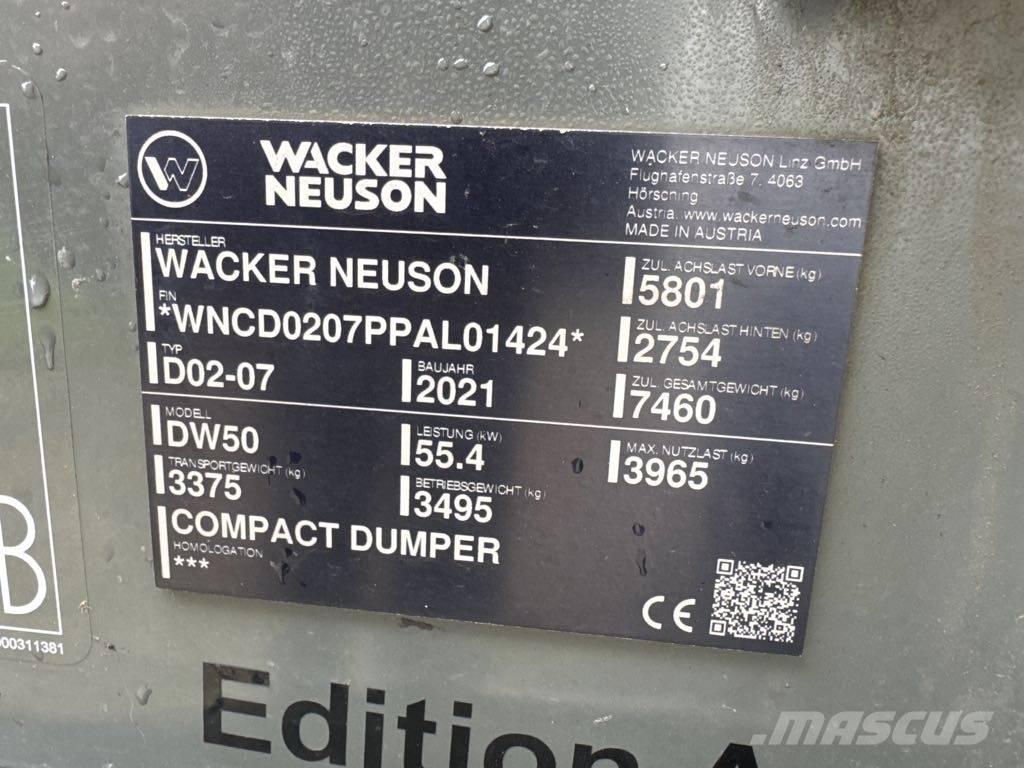 Wacker Neuson DW50 Belden kirma kamyonlar