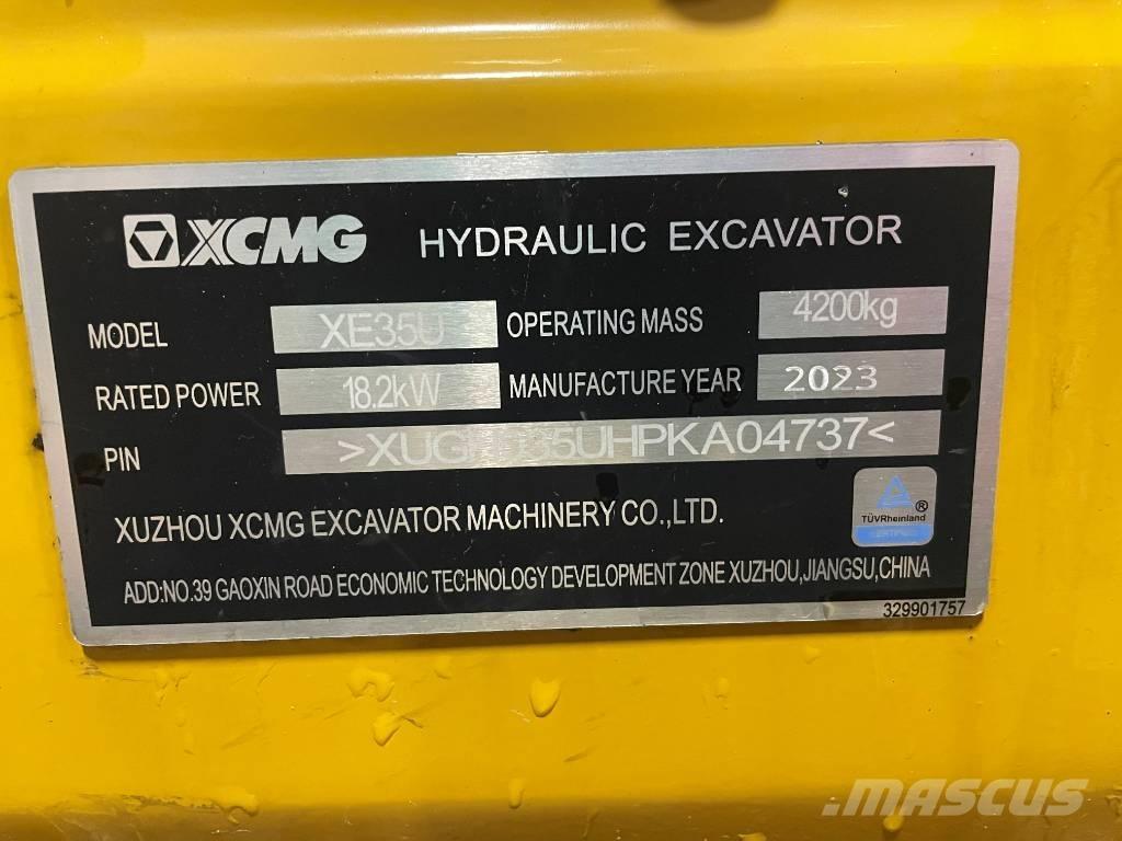 XCMG XE 35 U Mini ekskavatörler, 7 tona dek