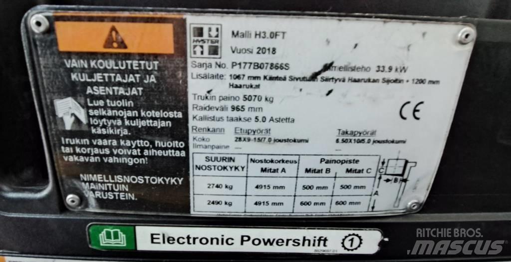 Hyster H3.0FT Dizel forkliftler