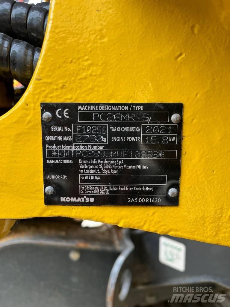 Komatsu PC26MR-5 Mini ekskavatörler, 7 tona dek