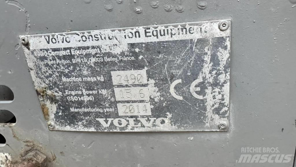Volvo ECR 25 D Mini ekskavatörler, 7 tona dek
