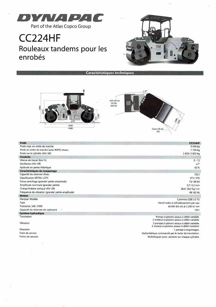 Dynapac CC 224 HF Çift tamburlu silindirler