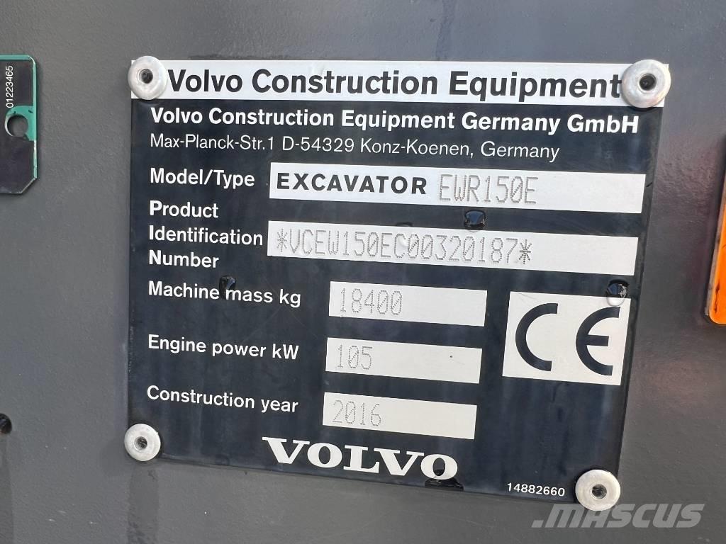 Volvo EWR 150 E Lastik tekerli ekskavatörler