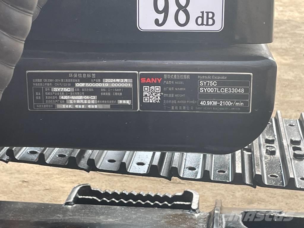 Sany SY 75 C pro Mini ekskavatörler, 7 tona dek
