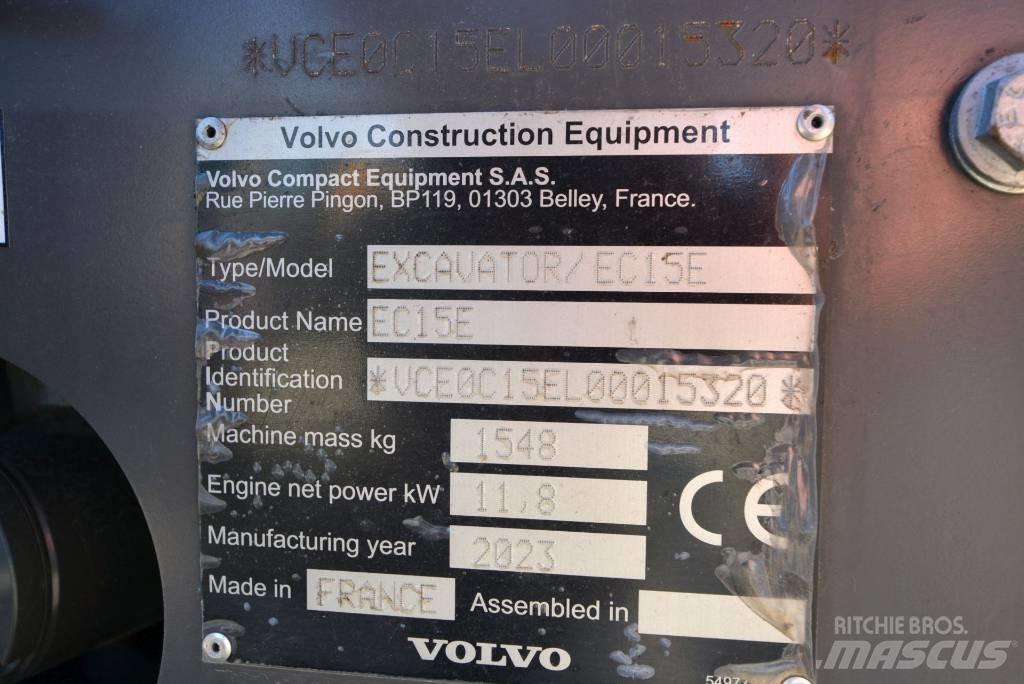 Volvo EC 15 E Mini ekskavatörler, 7 tona dek