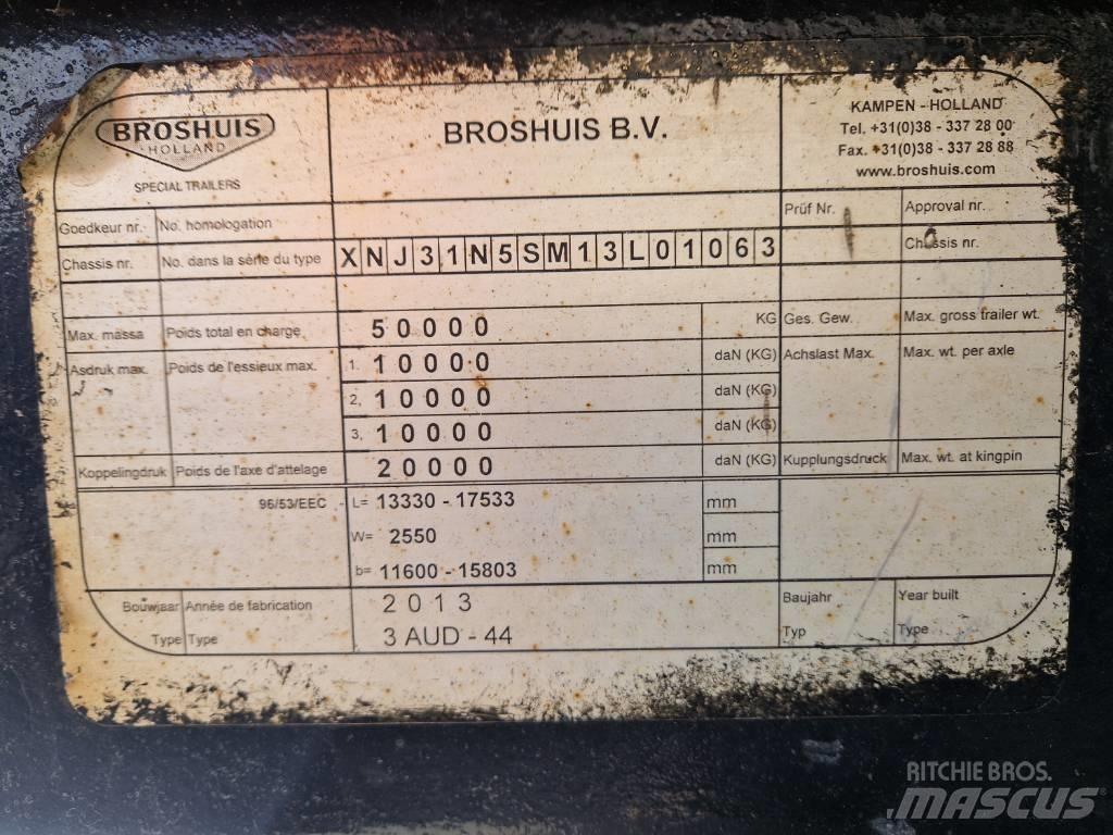 Broshuis Brønntralle Low loader yari çekiciler