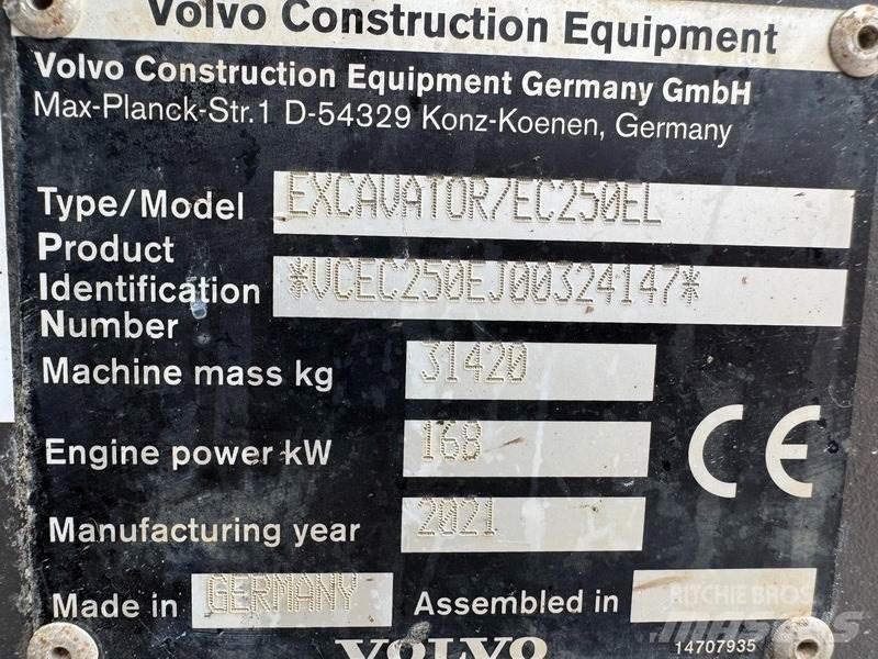 Volvo EC 250 EL Paletli ekskavatörler