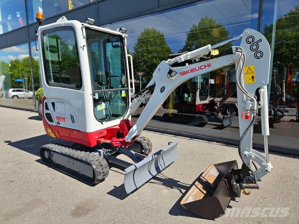 Takeuchi tb216 Mini ekskavatörler, 7 tona dek