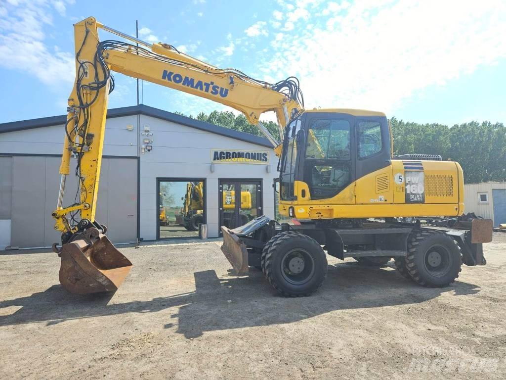 Komatsu PW 160-7 Lastik tekerli ekskavatörler
