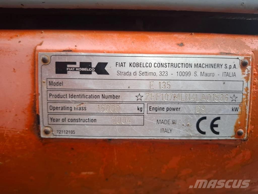 Fiat-Kobelco E 135 Paletli ekskavatörler