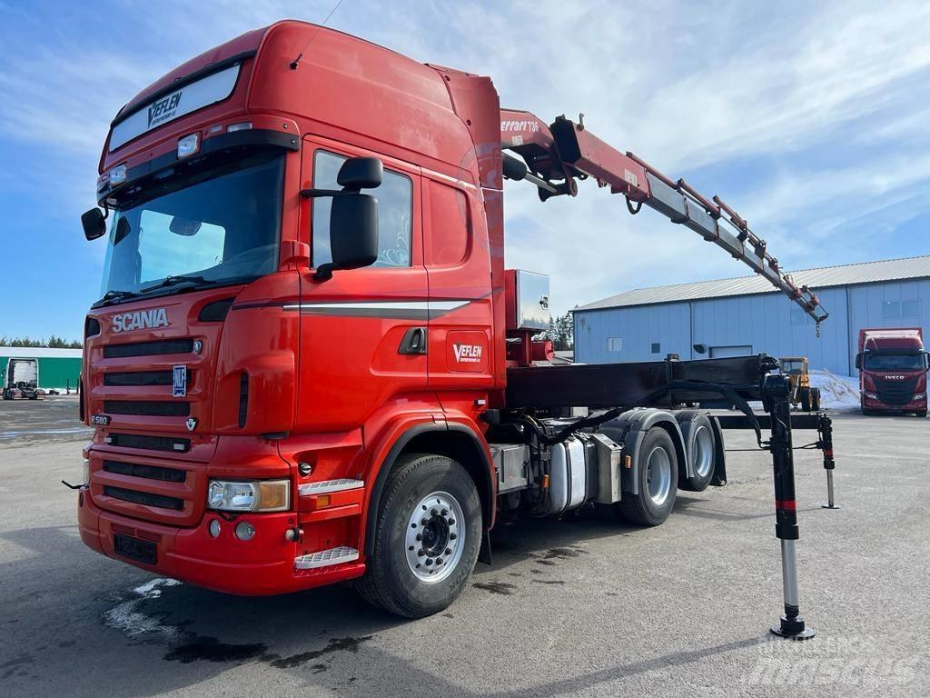 Scania R 580 Araç üzeri vinçler