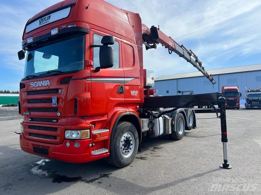 Scania R 580 Araç üzeri vinçler