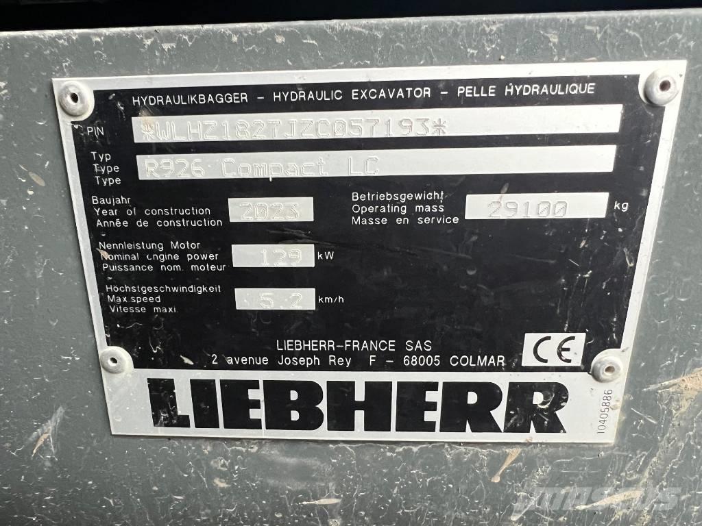 Liebherr R926 Comp Paletli ekskavatörler