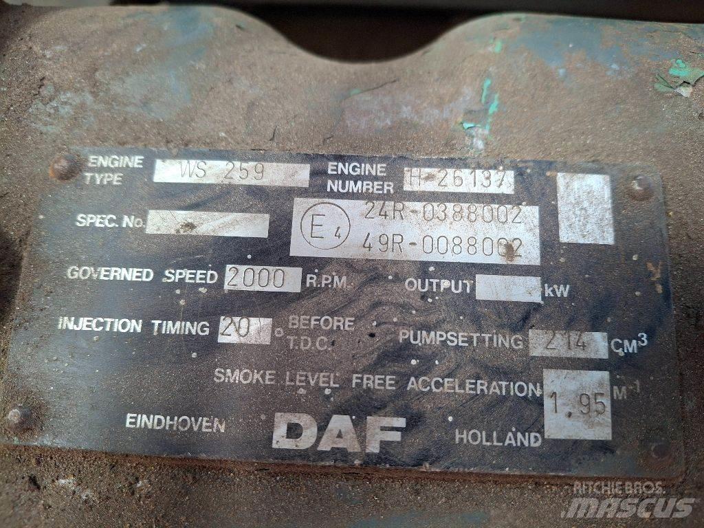 DAF WS259 Motorlar