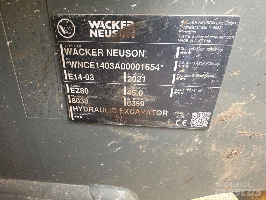 Wacker Neuson EZ80 Paletli ekskavatörler