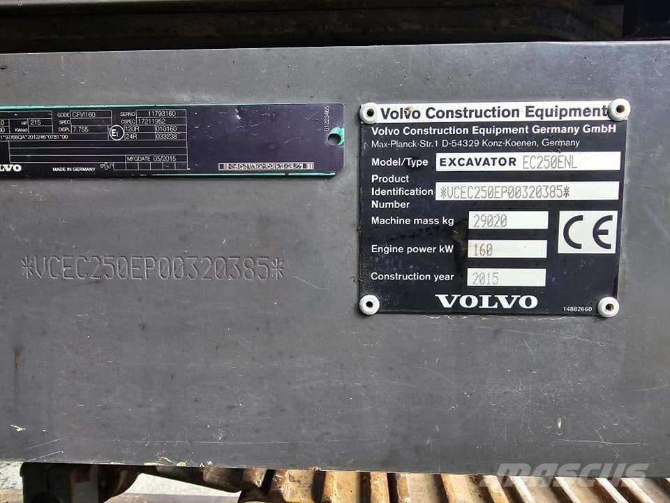 Volvo EC250 ENL Paletli ekskavatörler