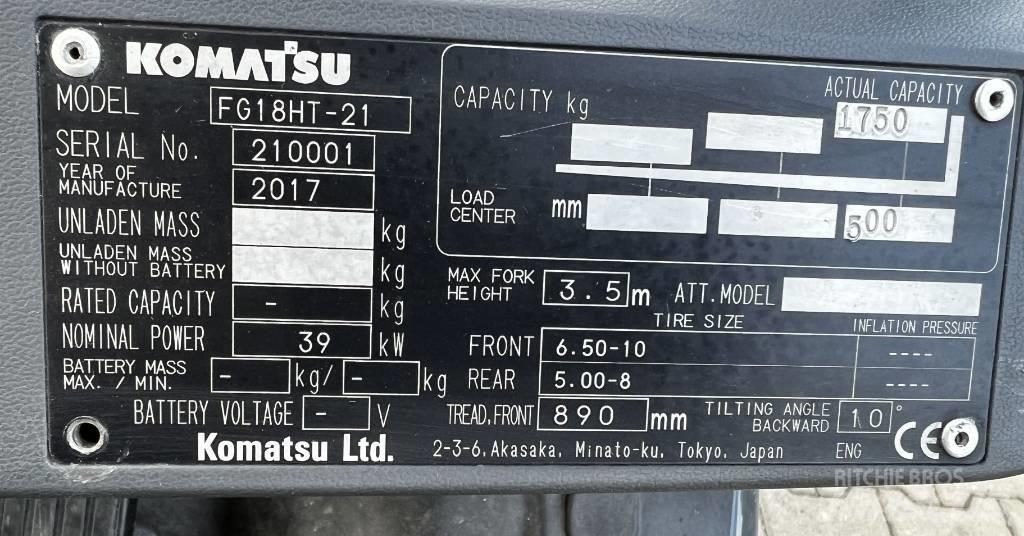 Komatsu FG15HT-21 LPG'li forkliftler