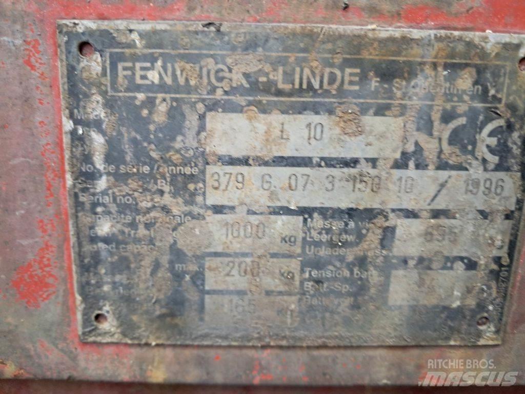 Linde L10 Yaya kumandali istif makinasi