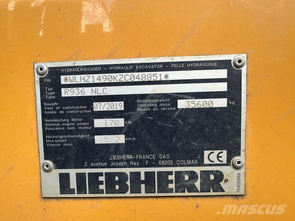 Liebherr R936 NLC Paletli ekskavatörler
