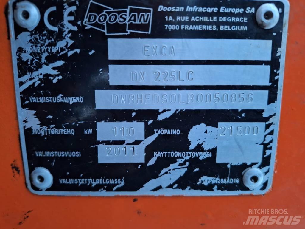 Doosan DX 225 LC Paletli ekskavatörler