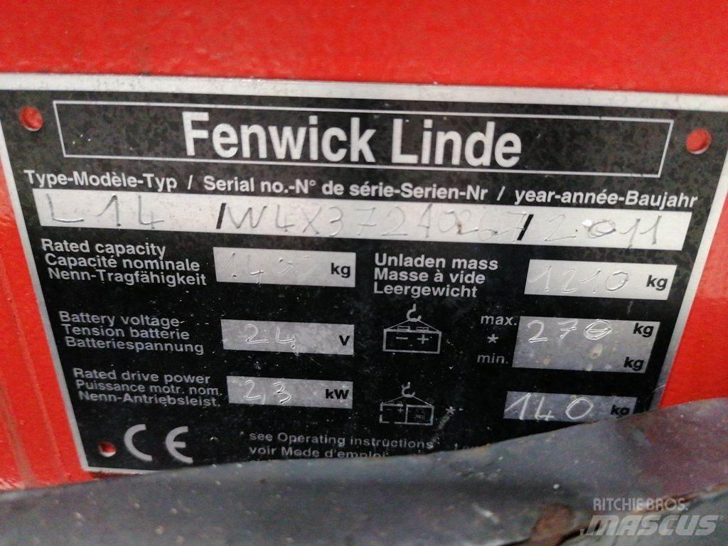 Linde L14 Yaya kumandali istif makinasi