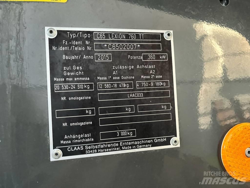 CLAAS Lexion 760 TT Biçerdöverler