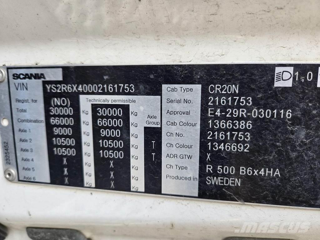 Scania R500 6X4 Damperli kamyonlar
