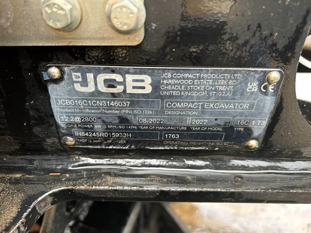 JCB 16C-1 Mini ekskavatörler, 7 tona dek