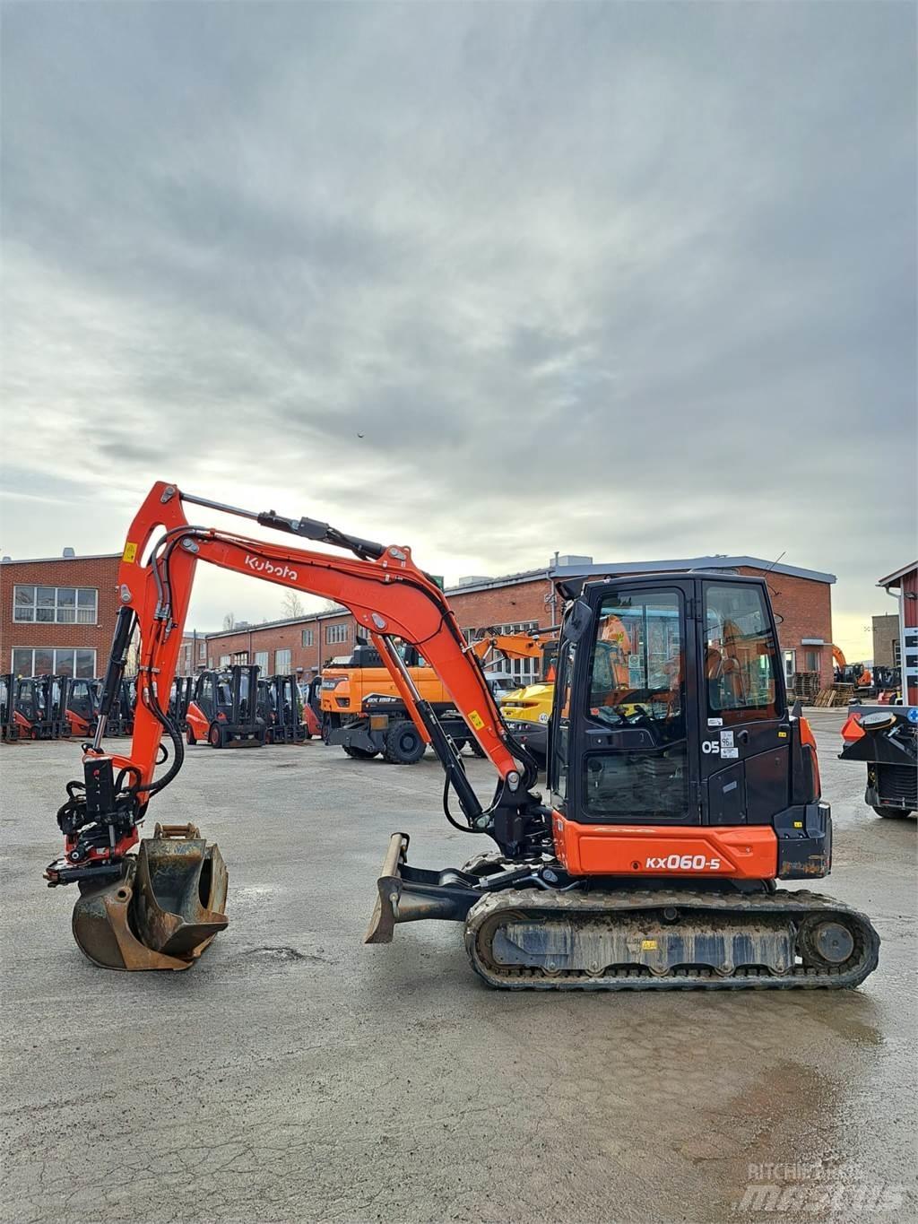 Kubota KX060-5 Mini ekskavatörler, 7 tona dek