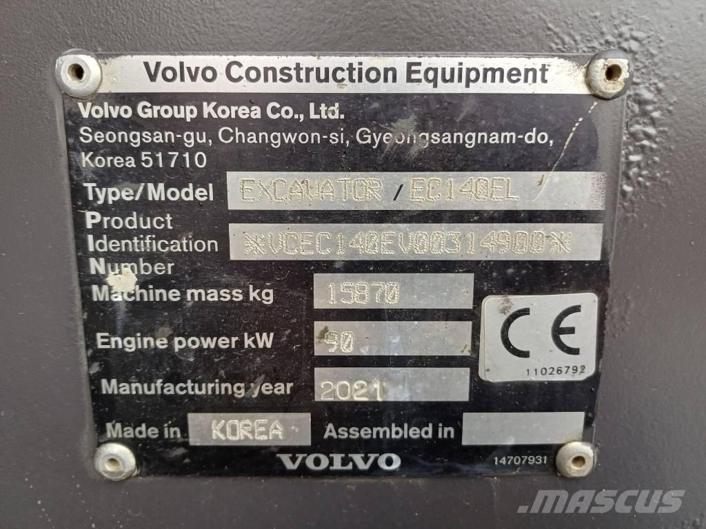 Volvo EC 140 EL Paletli ekskavatörler