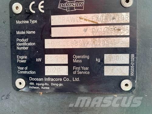 Doosan DX140LCR-5 Paletli ekskavatörler