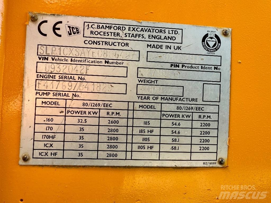 JCB 1 CX Kazıcı yükleyiciler - beko loder