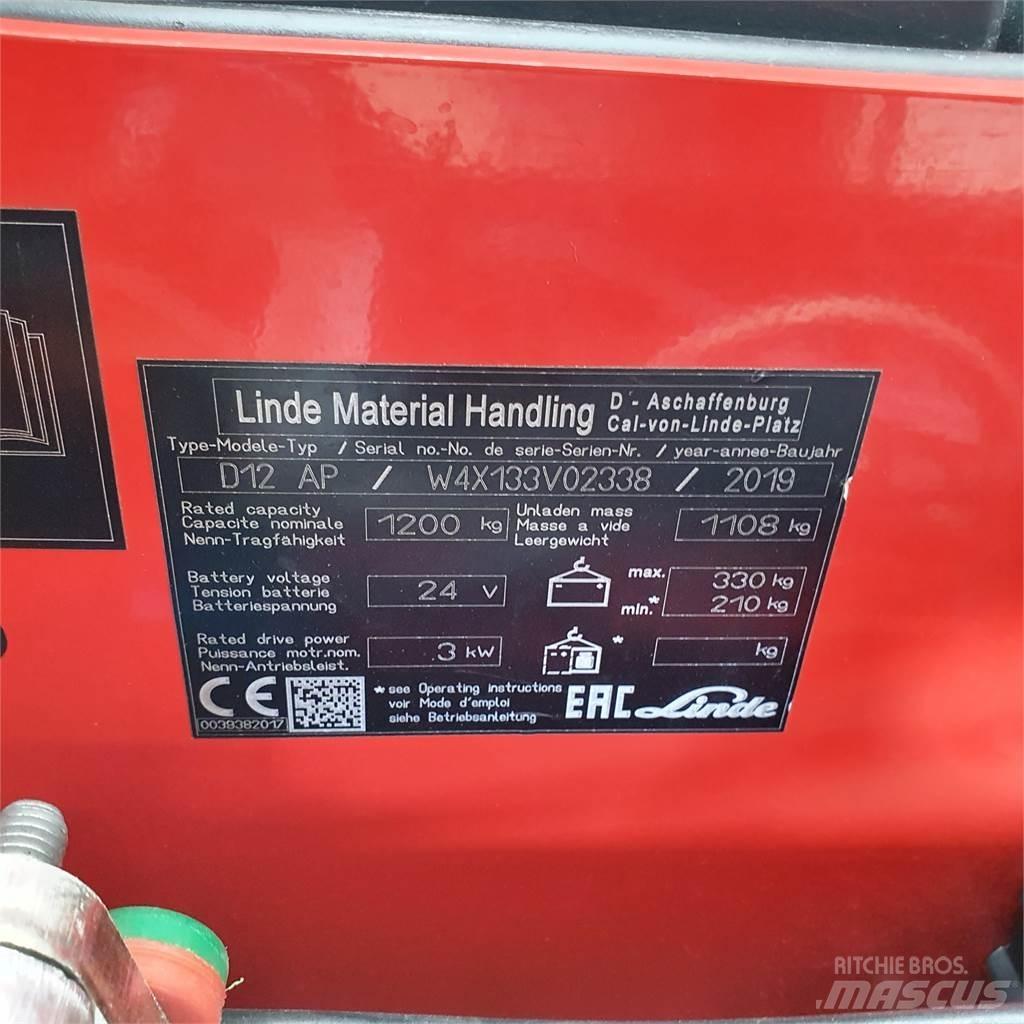 Linde D12AP Yaya kumandali istif makinasi