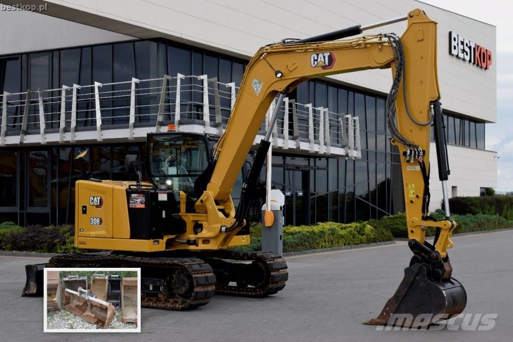 CAT 308 CR Mini ekskavatörler, 7 tona dek