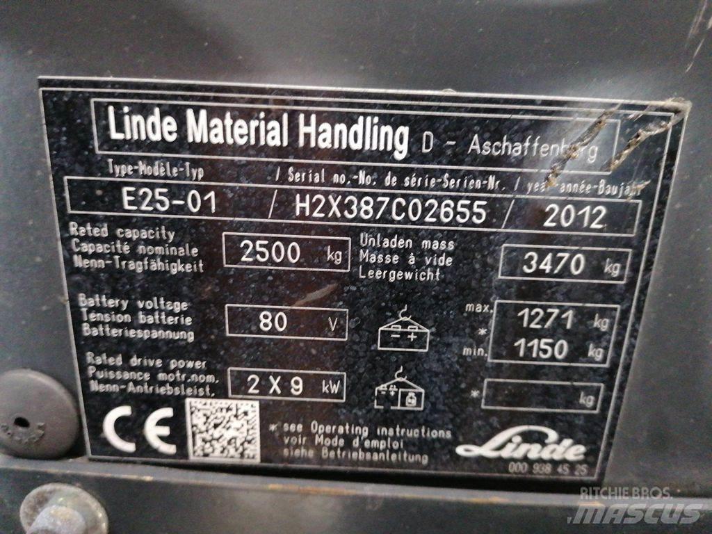 Linde E25-01 Elektrikli forkliftler