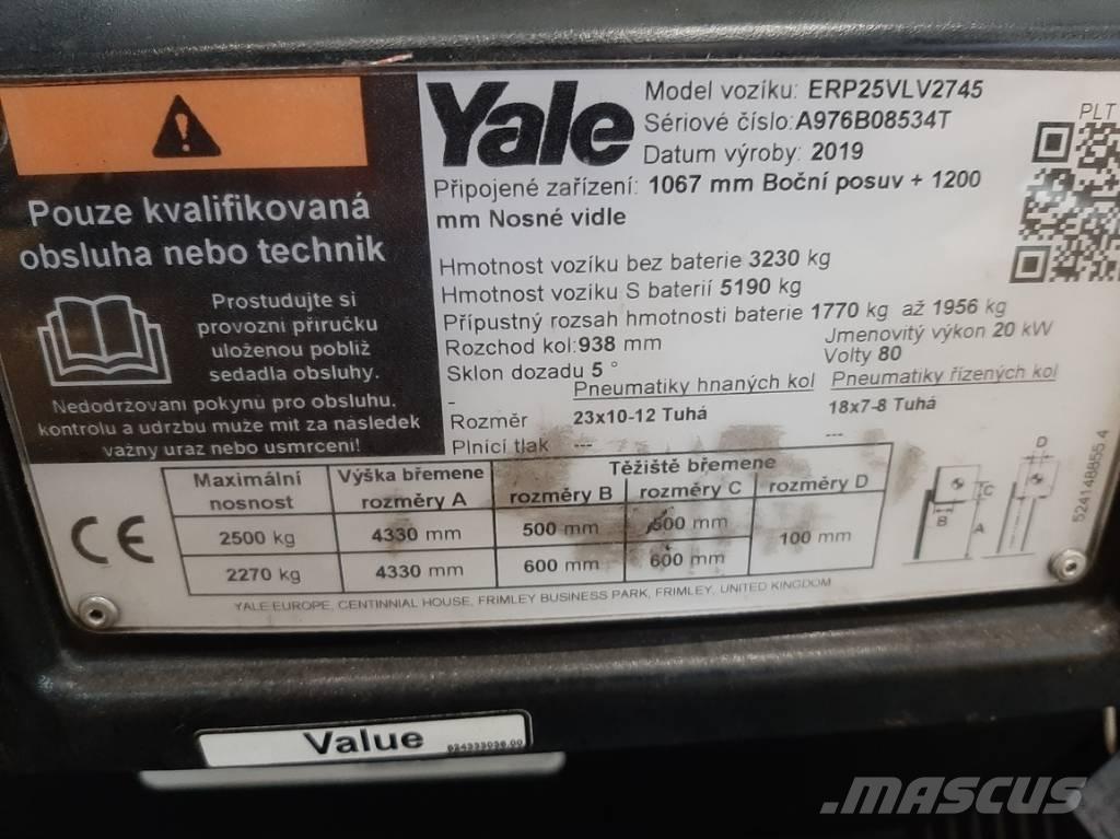 Yale ERP 25 VL Elektrikli forkliftler