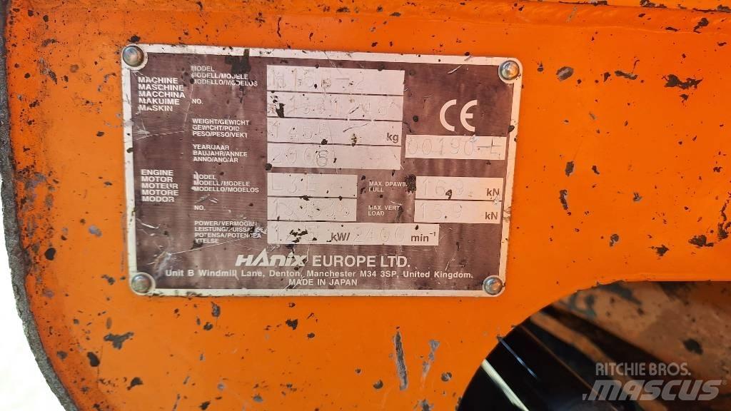 Hanix H15B-2 Mini ekskavatörler, 7 tona dek