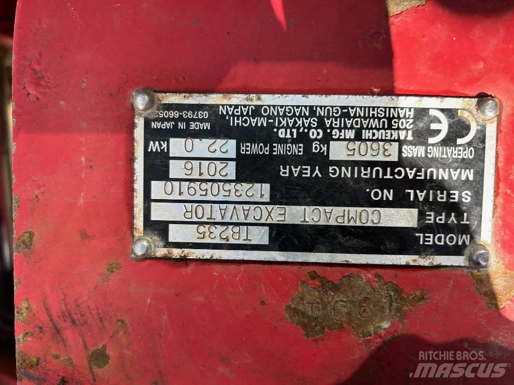 Takeuchi TB 235 Mini ekskavatörler, 7 tona dek