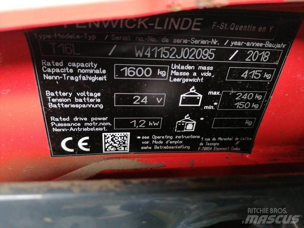 Linde T16L Düsük seviye kaldirici