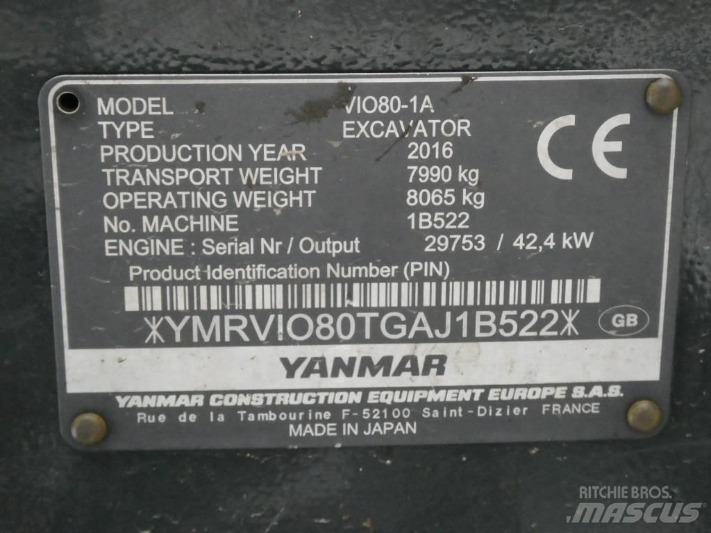 Yanmar Vio 80-1A Midi ekskavatörler 7 - 12 t