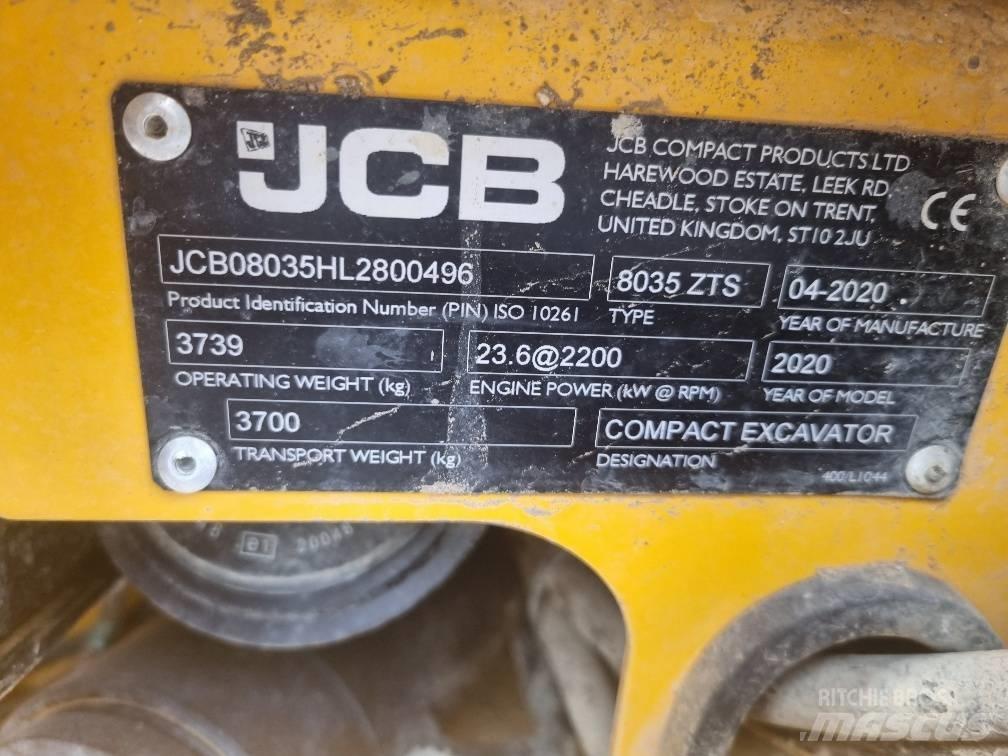 JCB 8035 ZTS Mini ekskavatörler, 7 tona dek
