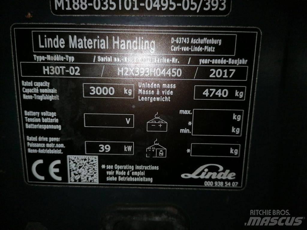 Linde H30T-02 LPG'li forkliftler