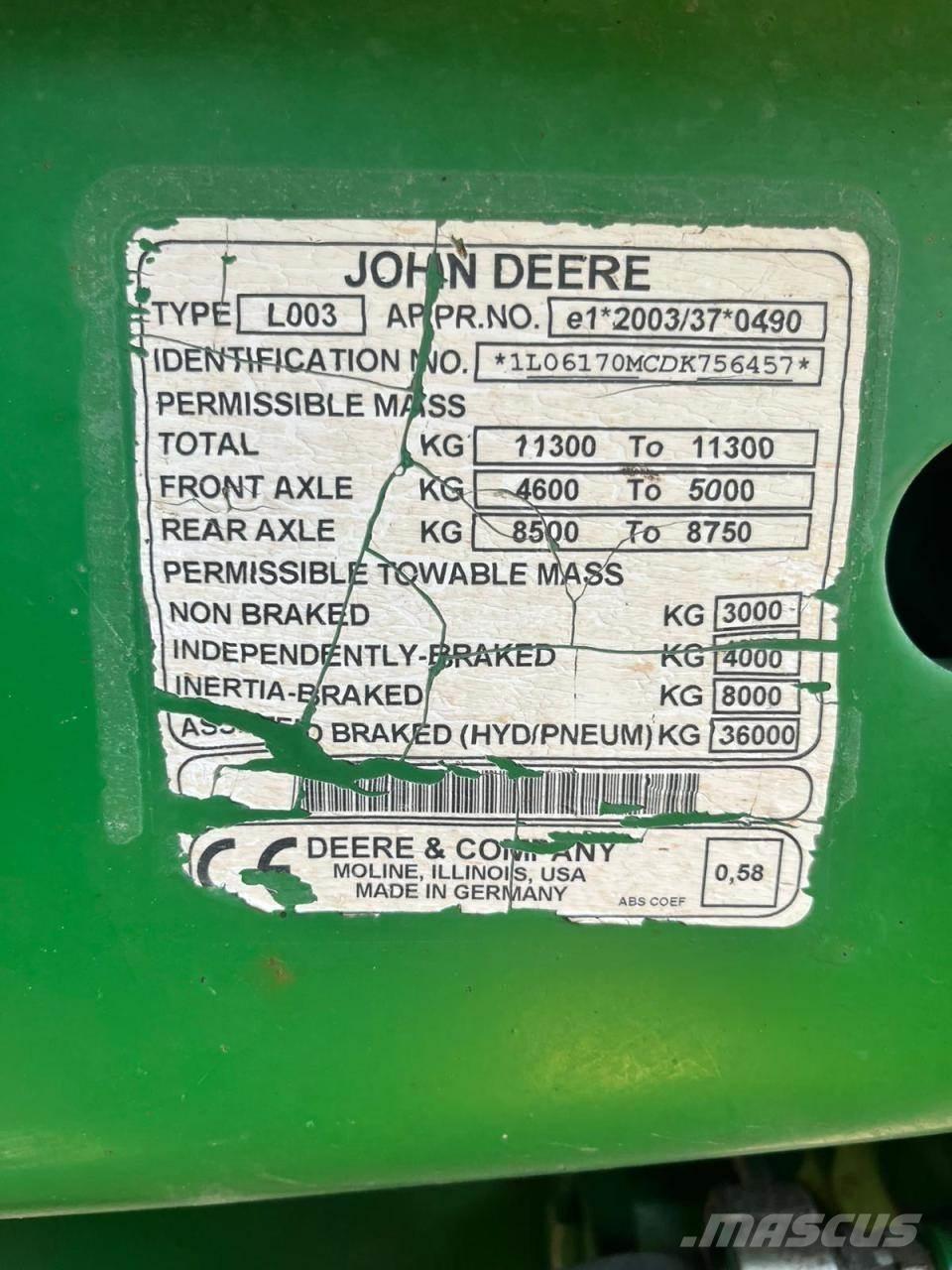 John Deere 6170M Traktörler