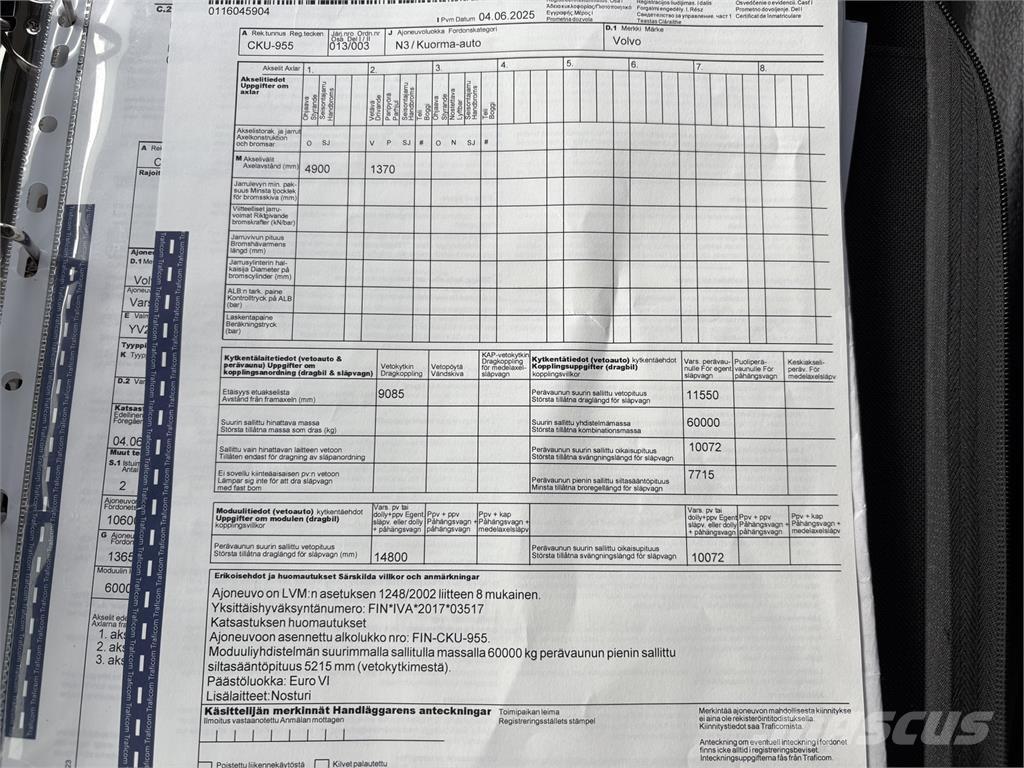 Volvo FM370 6x2 Araç üzeri vinçler
