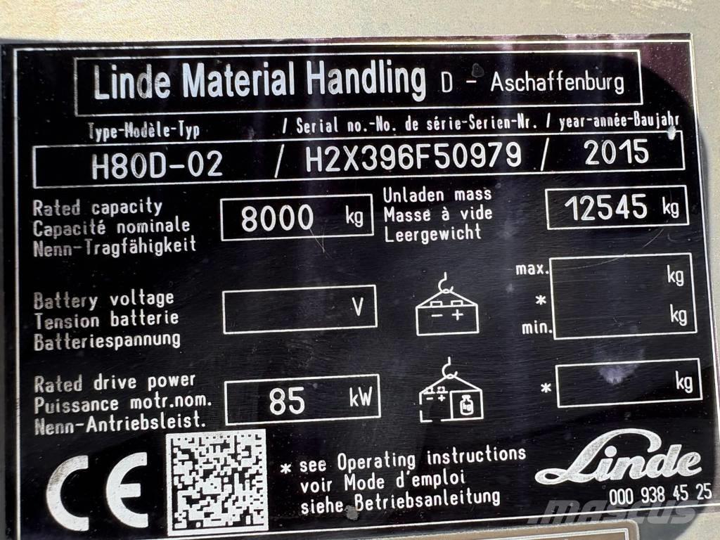 Linde H 80 D Dizel forkliftler