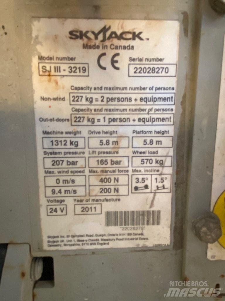 SkyJack SJ 3219 Makasli platformlar