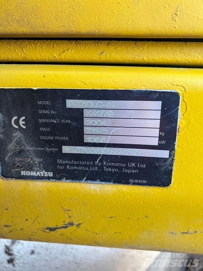 Komatsu PC 210 LC-7K Paletli ekskavatörler