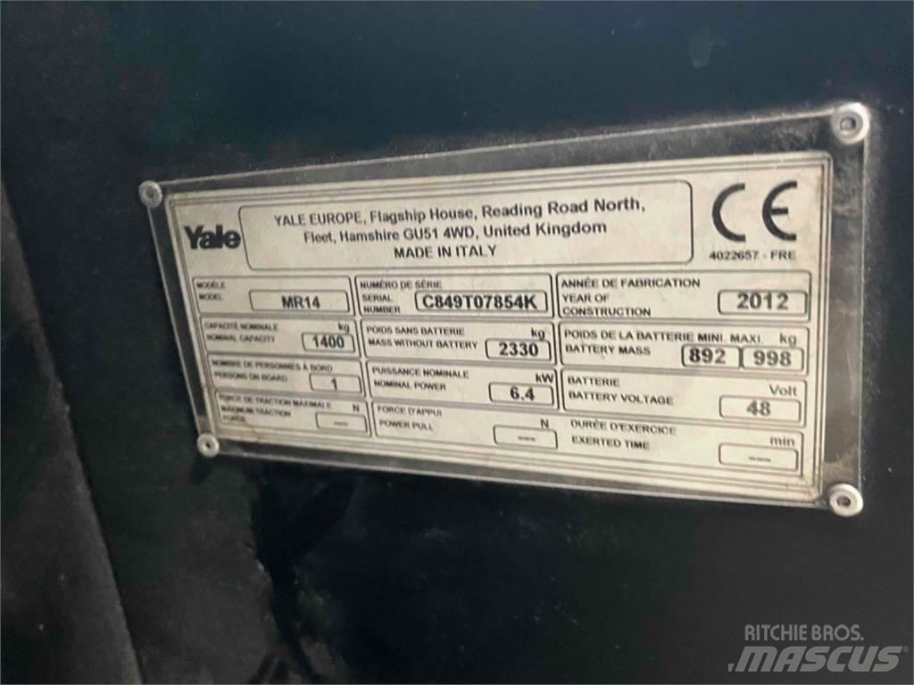 Yale MR14 Reach truck - depo içi istif araçları