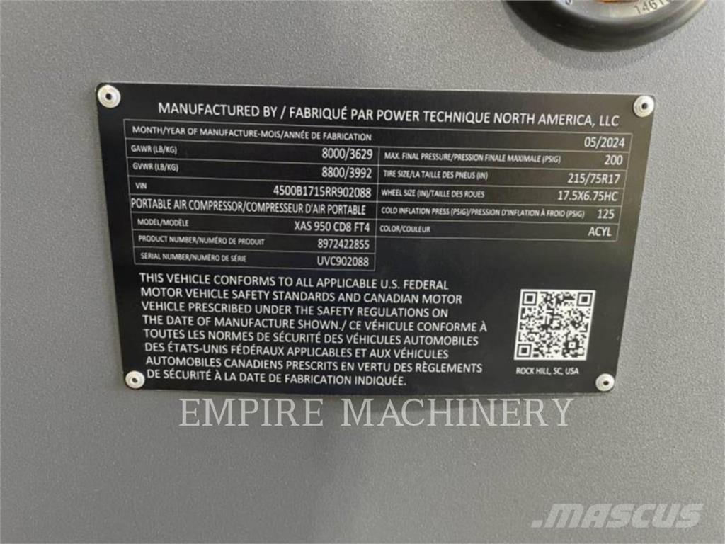 Atlas Copco XAS950CD Kompresörler