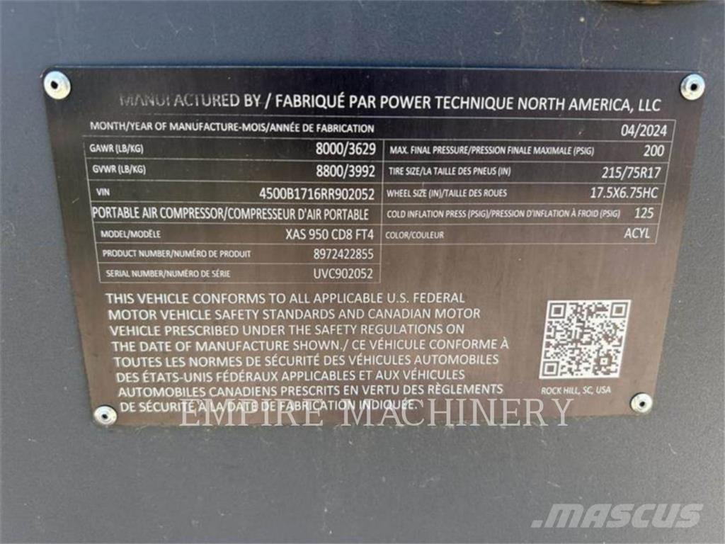 Atlas Copco XAS950CD Kompresörler